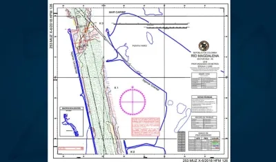 Batimetría realizada este martes.
