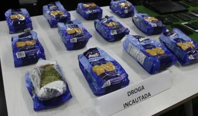 Marihuana incautada.