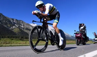 Rohan Dennis durante el mundial de contrarreloj. 