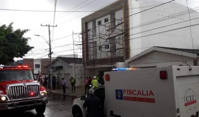 Lugar de los hechos en el barrio San Felipe, donde un obrero murió electrocutado.