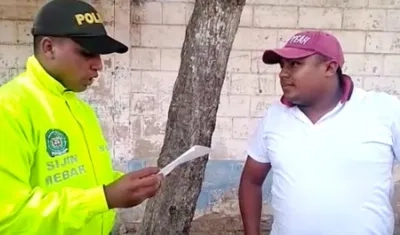 Sabid Javier Escorcia Ruíz, al momento de su captura.