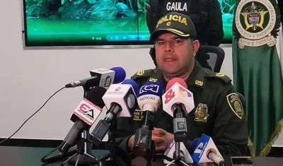 El coronel Yesid Peña, comandante operativo de la Policía Metropolitana de Barranquilla.