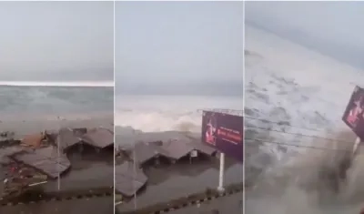 Las olas fueron de entre un metro y medio y dos metros. 