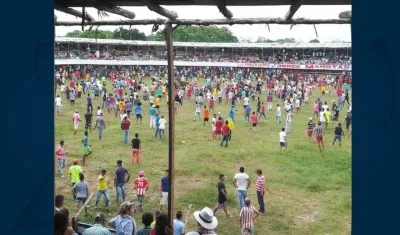 Panorámica de la corraleja en Sabanalarga.