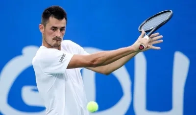 El australiano Bernard Tomic en acción del partido. 