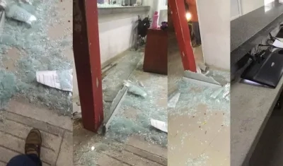 Daños causados en el Hospital Juan Domínguez Romero de Soledad.