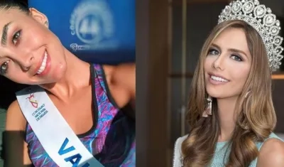 La Señorita Valle Valeria Morales y Miss España Ángela Ponce.