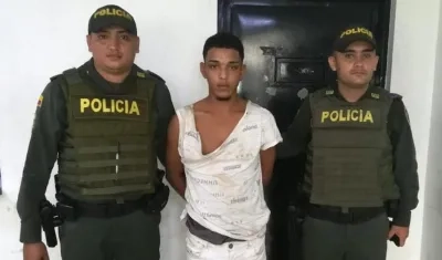 El capturado Jainer José Gutiérrez Tafur.