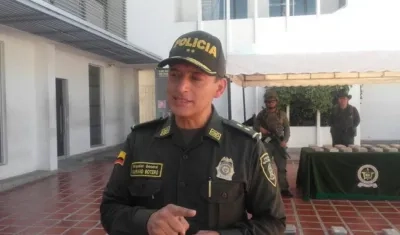 General Mariano Botero, comandante de la Policía Metropolitana de Barranquilla.