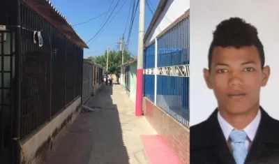 Lugar de los hechos y foto en vida de Alejandro Manuel Reyes Berrío.