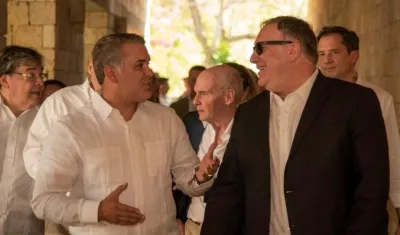 El Presidente de la República, Iván Duque, y el secretario de Estado de Estados Unidos, Mike Pompeo.