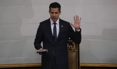 El nuevo presidente del Parlamento venezolano, el opositor Juan Guaidó.