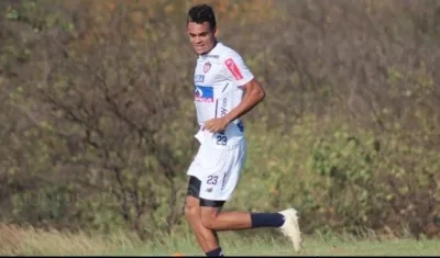 Luis Díaz, en la práctica de hoy con el Junior de Barranquilla.