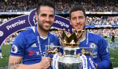 Cecs Fábregas y Eden Hazard. 