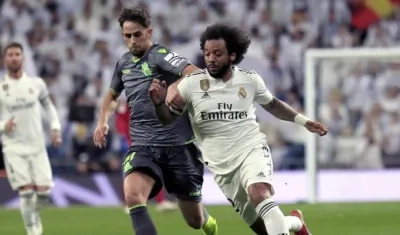 El lateral brasileño Marcelo (derecha).