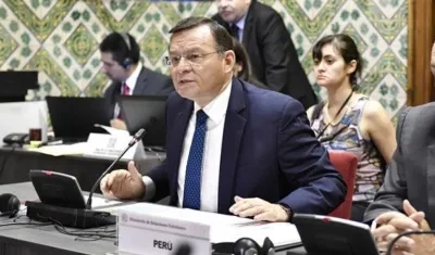 El canciller peruano, Néstor Popolizio.