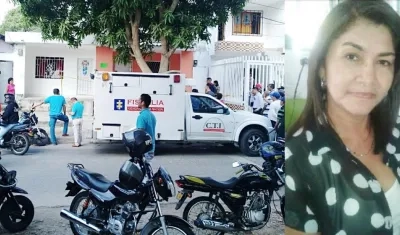 El CTI de la Fiscalía llegó a inspeccionar el cuerpo de la mujer en su casa.