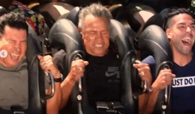 Última fotografía que Falcao García se tomó con su padre Radamel Enrique. 