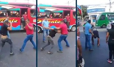 Pelea en la calle 30.