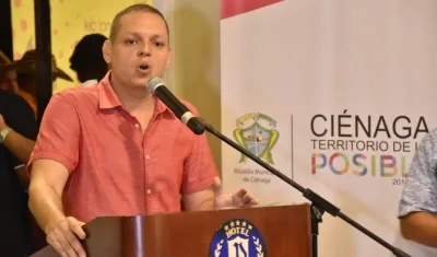El Alcalde de Ciénaga, Edgardo Pérez Díaz.