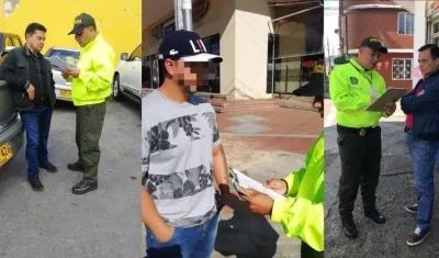 Momentos de las capturas en Bogotá.