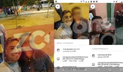 Daniel con un amigo el pasado 19 de diciembre en la Rotonda de la calle 17, luego otro foto tomada ya en Venezuela el 3 de enero.