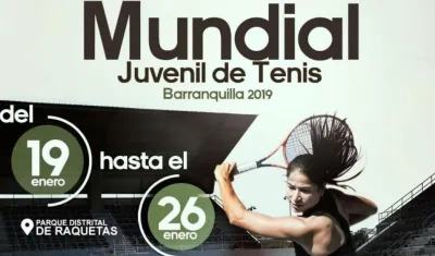 Afiche del Mundial Juvenil de Tenis. 