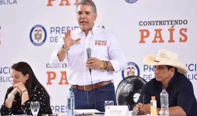 El Presidente Iván Duque, en el Taller realizado em Yopal.