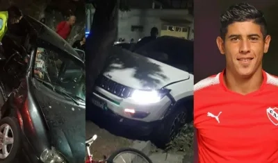 Así quedaron los autos chocados. 