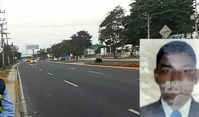 Lugar de los hechos y foto en vida de Nelson Enrique Zapata Novoa.