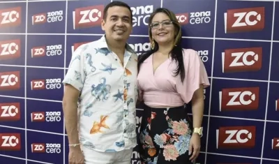 Juan Manuel Buelvas, Gerente de Telecaribe, María Angélica Duque, Directora, Sentir Positivo.