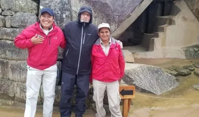 Robert de Niro en su visita a Machu Picchu.