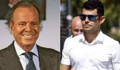 El cantante Julio Iglesias y Javier Santos, quien dice ser su hijo.