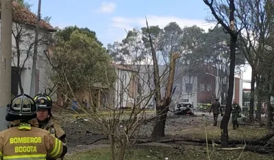 Lugar de la explosión dentro de la Escuela de Cadetes General Santander de Bogotá.
