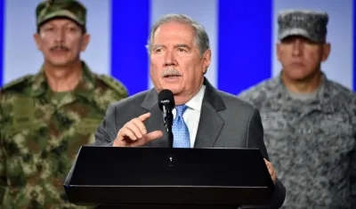 El Ministro de Defensa, Guillermo Botero