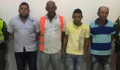 Los cuatro capturados.