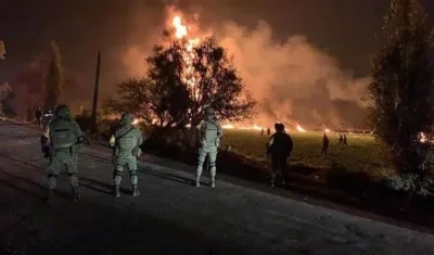 Lugar de la explosión.