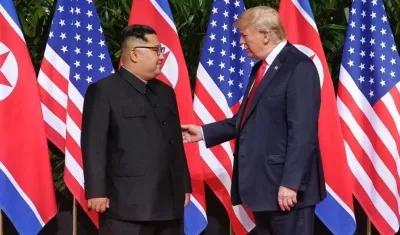 El líder norcoreano, Kim Jong-un y el Presidente Donald Trump.