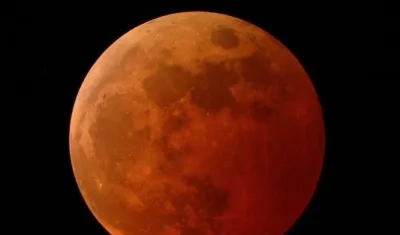 Imagen de un eclipse de luna.