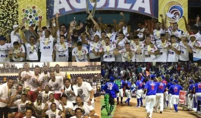 La tripleta de campeones: Junior, Titanes y Caimanes.