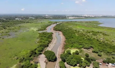 Obras realizadas en el caño de interconexión de Sabanagrande.