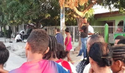 Diligencia de levantamiento del cuerpo en Las Malvinas.