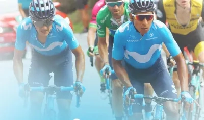 Nairo Quintana, ciclista colombiano del Movistar Team.