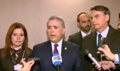 El Presidente Duque, desde Davos, Suiza, reconoció a Juan Guaidó como Presidente encargado de Venezuela.