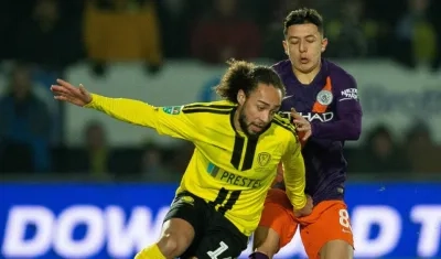 Ian Carlo Poveda, delantero colombiano del Manchester City.