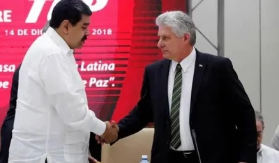 Presidente de Venezuela, Nicolás Maduro - Presidente de Cuba, Miguel Diaz-Canel