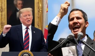 Donald Trump y Juan Guaidó.