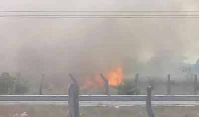 El fuego en El Playón.