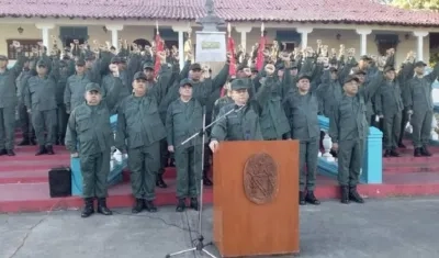 Militares expresaron su apoyo al Presidente Maduro.