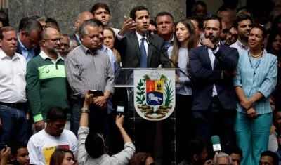 El líder del Parlamento y autoproclamado presidente encargado de Venezuela, Juan Guaidó.